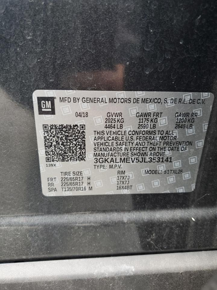 3GKALMEV5JL353141 2018 GMC Terrain Sle