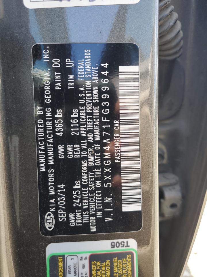 5XXGM4A71FG399644 2015 Kia Optima Lx