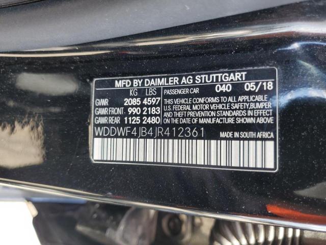 2018 Mercedes-Benz C 300 VIN: WDDWF4JB4JR412361 Lot: 54692424