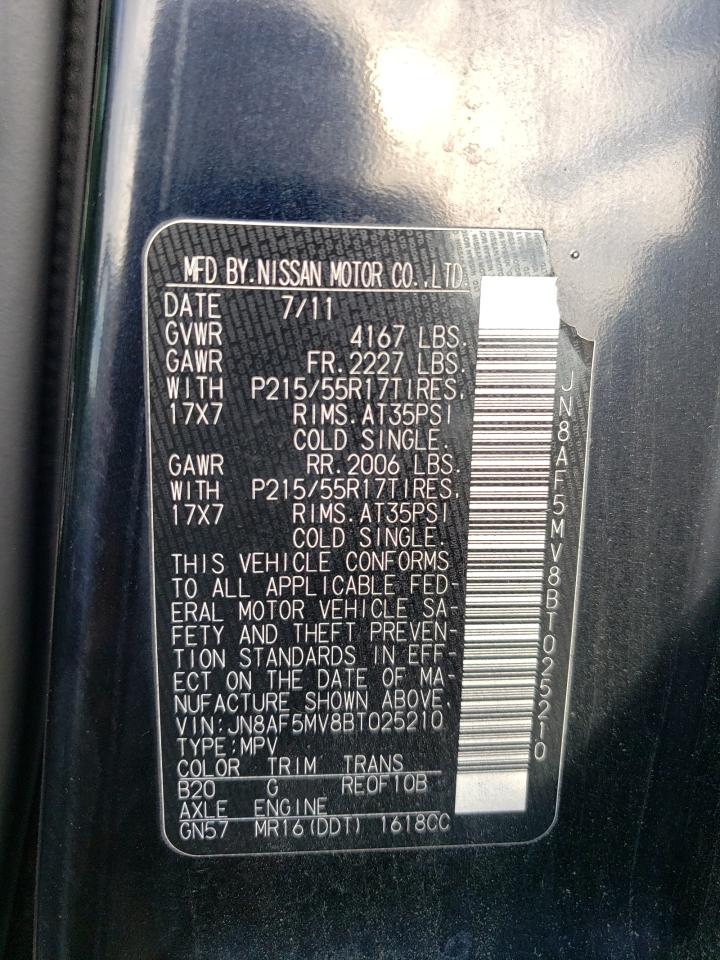 JN8AF5MV8BT025210 2011 Nissan Juke S