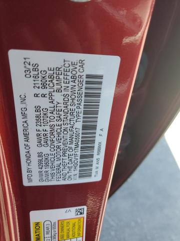 2021 Honda Accord Lx VIN: 1HGCV1F17MA055017 Lot: 55454254