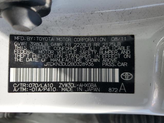 2011 Toyota Prius VIN: JTDKN3DU2B0328936 Lot: 55208104