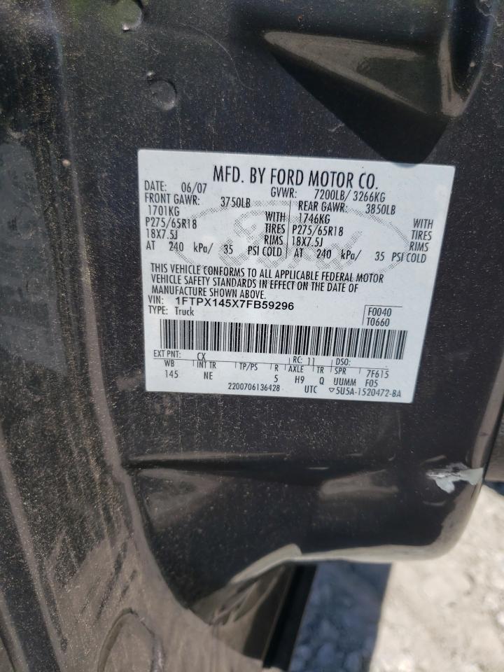 1FTPX145X7FB59296 2007 Ford F150