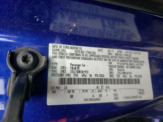 2014 Ford Focus St VIN: 1FADP3L98EL147767 Lot: 54054884