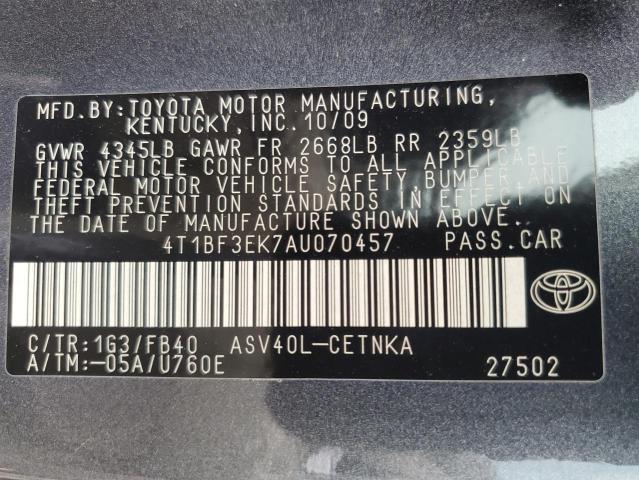 2010 Toyota Camry Base VIN: 4T1BF3EK7AU070457 Lot: 55346404