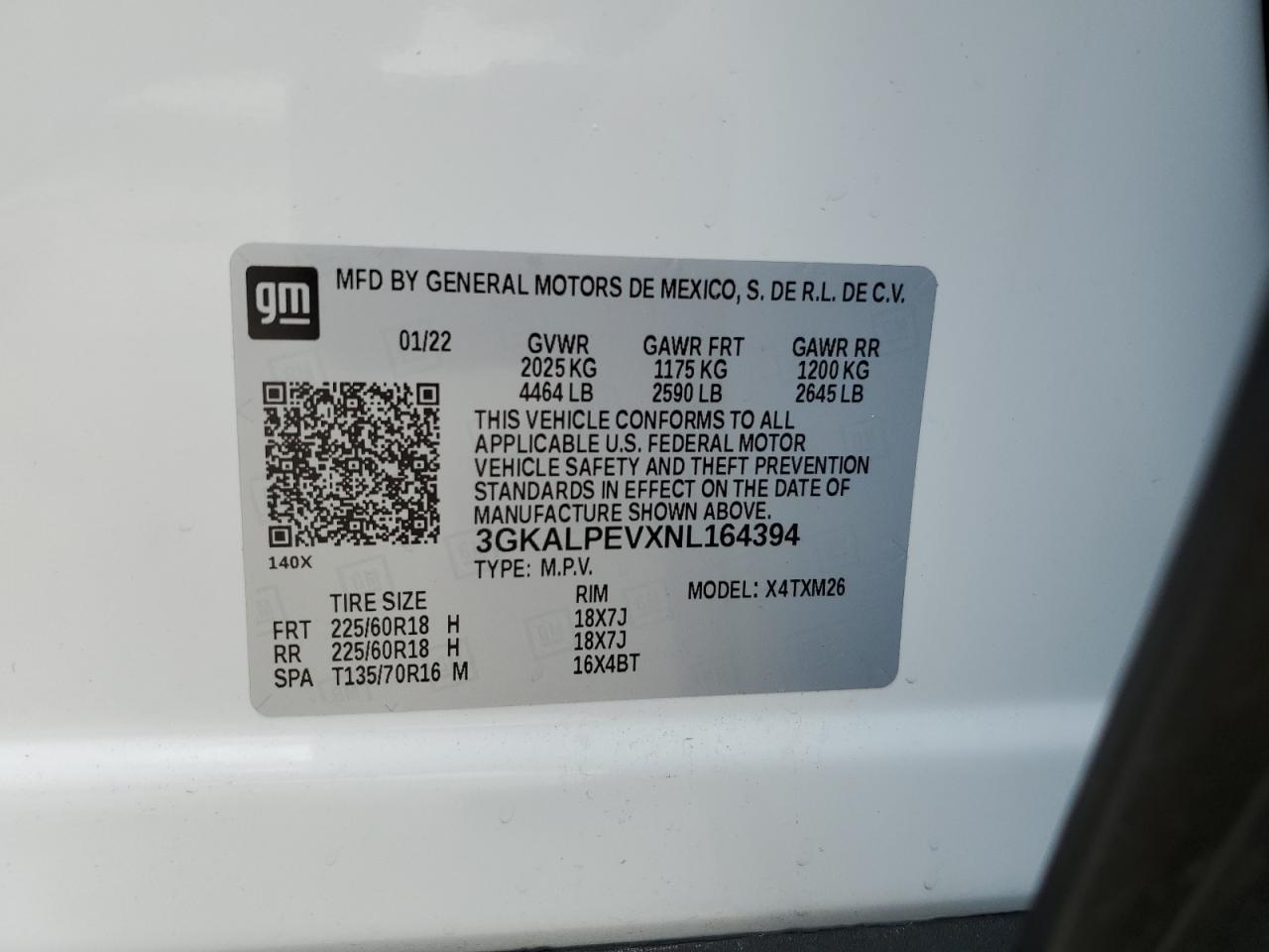 3GKALPEVXNL164394 2022 GMC Terrain Slt