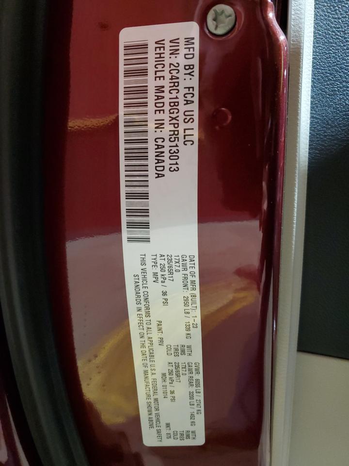 2C4RC1BGXPR513013 2023 Chrysler Pacifica Touring L