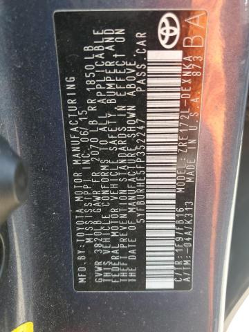 2015 Toyota Corolla L VIN: 5YFBURHE5FP352247 Lot: 56390834