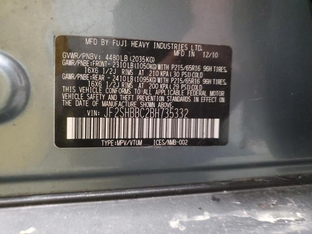 2011 Subaru Forester 2.5X VIN: JF2SHBBC2BH735332 Lot: 56508334