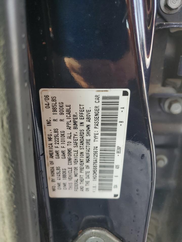 1HGCM56876A125674 2006 Honda Accord Ex