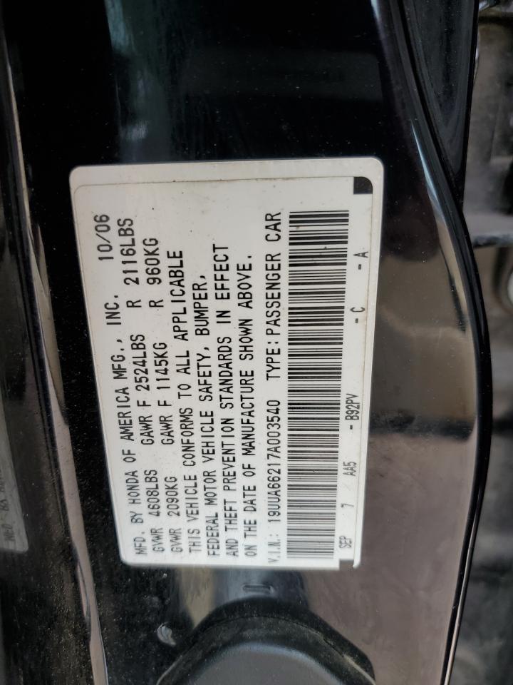 19UUA66217A003540 2007 Acura Tl