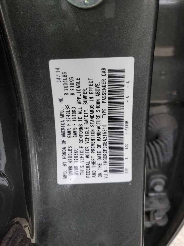 1HGCR2F3XEA215310 2014 Honda Accord Lx