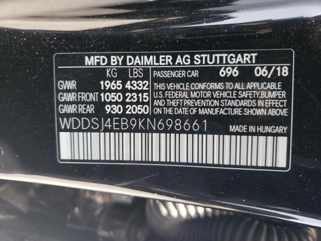 2019 Mercedes-Benz Cla 250 VIN: WDDSJ4EB9KN698661 Lot: 56898354