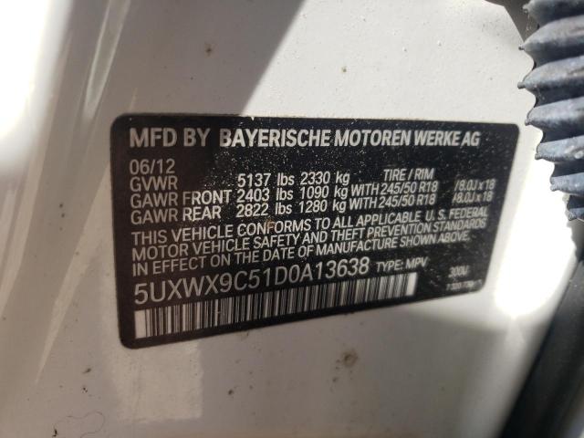 2013 BMW X3 xDrive28I VIN: 5UXWX9C51D0A13638 Lot: 56457844