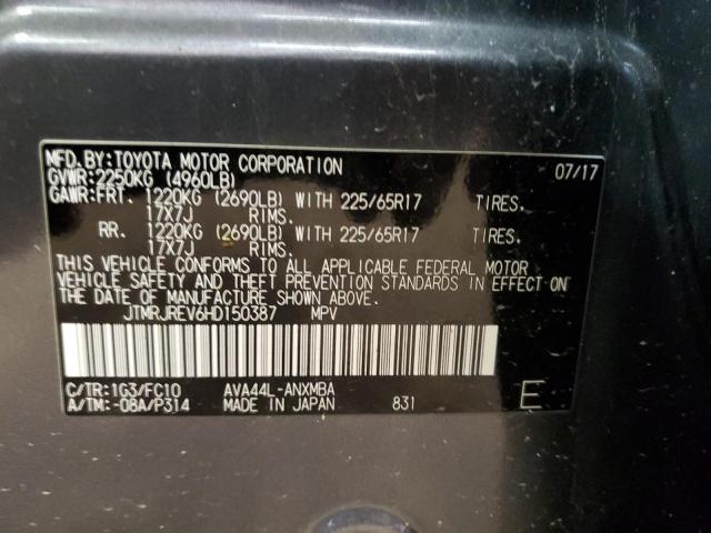 2017 Toyota Rav4 Hv Le VIN: JTMRJREV6HD150387 Lot: 55192974