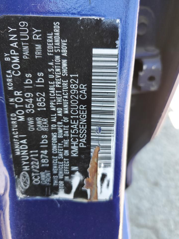 KMHCT5AE1CU029821 2012 Hyundai Accent Gls