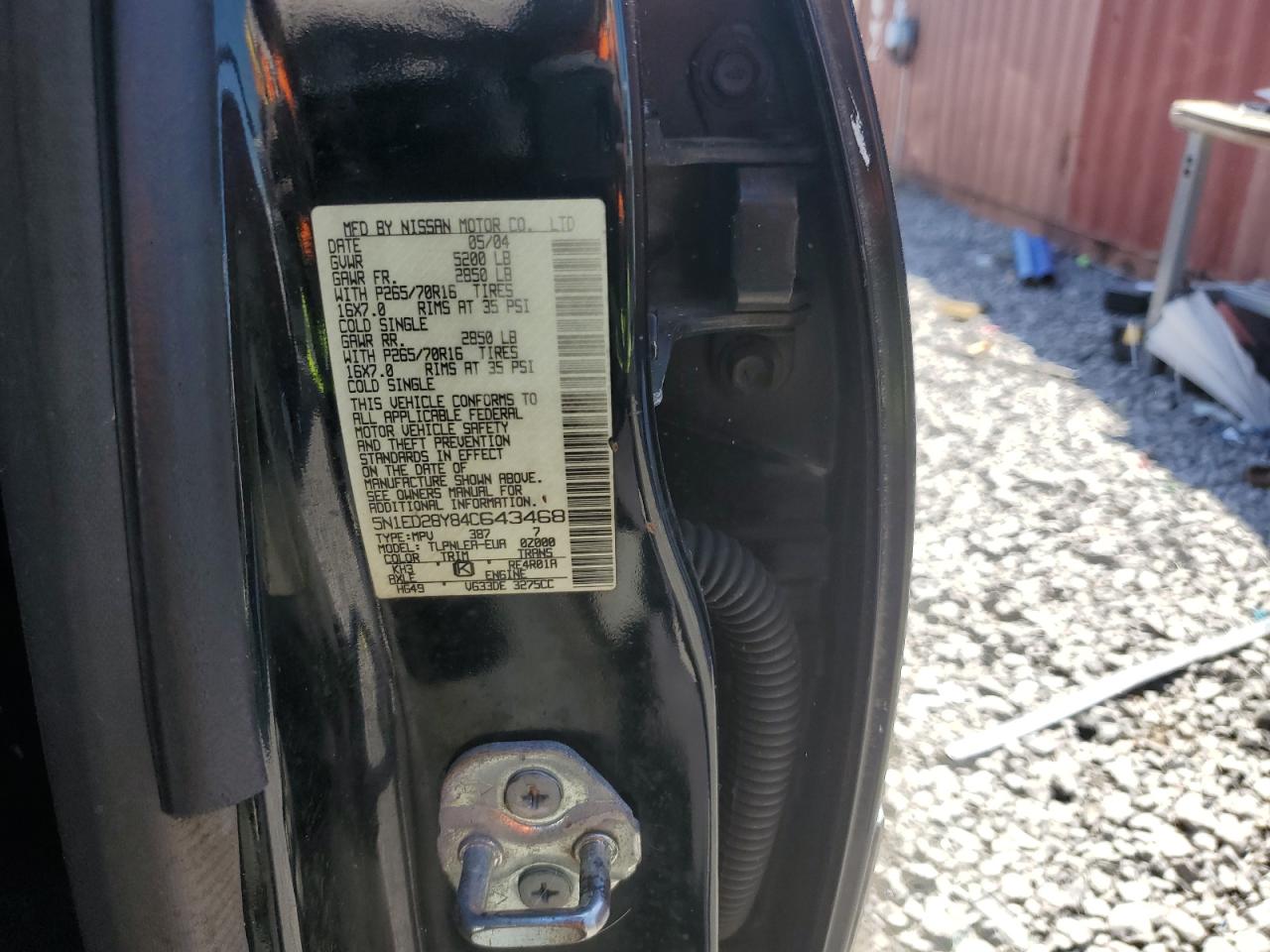 5N1ED28Y84C643468 2004 Nissan Xterra Xe