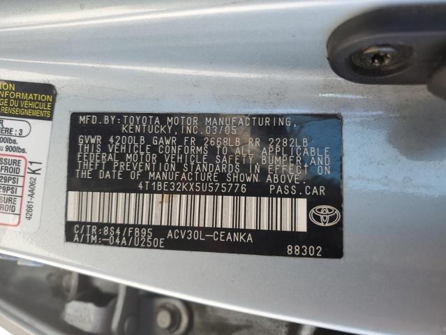 2005 Toyota Camry Le VIN: 4T1BE32KX5U575776 Lot: 53296294