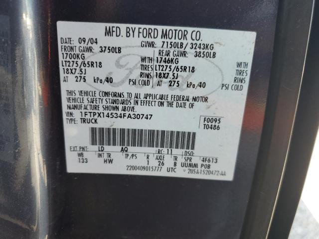 1FTPX14534FA30747 | 2004 Ford f150