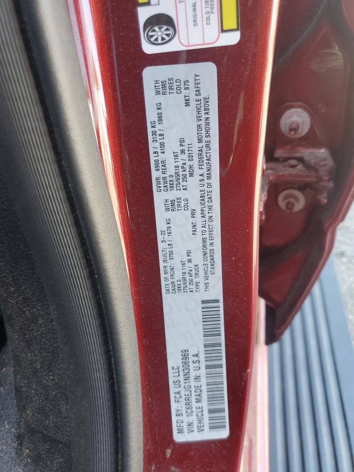 1C6RREJG1NN306969 2022 Ram 1500 Laramie