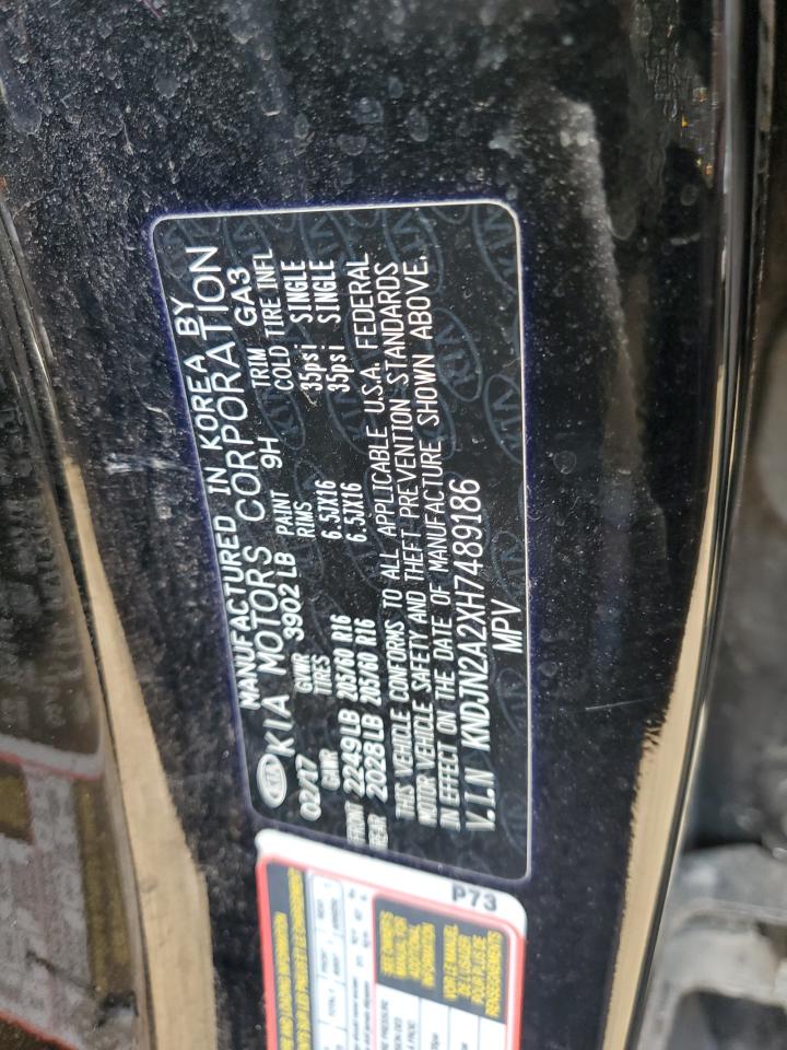 KNDJN2A2XH7489186 2017 Kia Soul