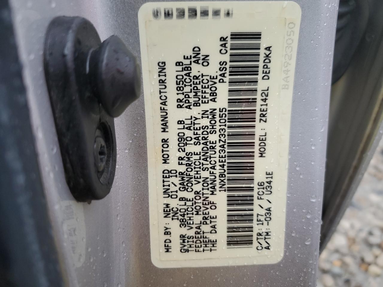 1NXBU4EE3AZ331055 2010 Toyota Corolla Base