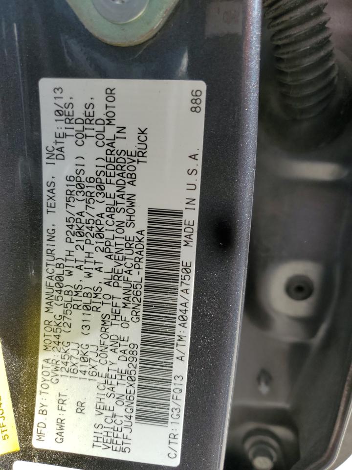 5TFJU4GN6EX052989 2014 Toyota Tacoma Double Cab Prerunner