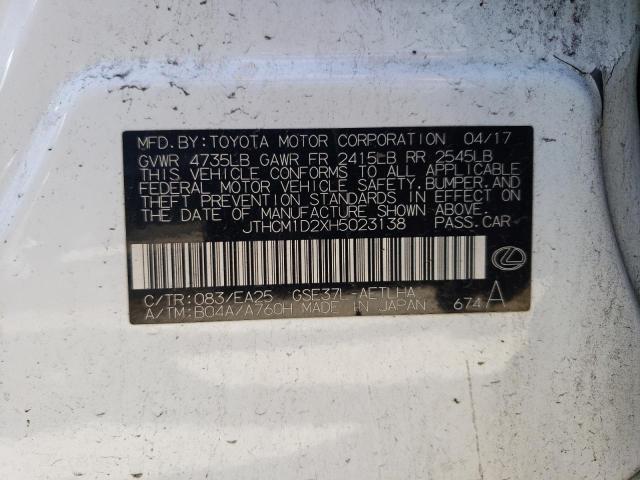 2017 Lexus Is 300 VIN: JTHCM1D2XH5023138 Lot: 53059604
