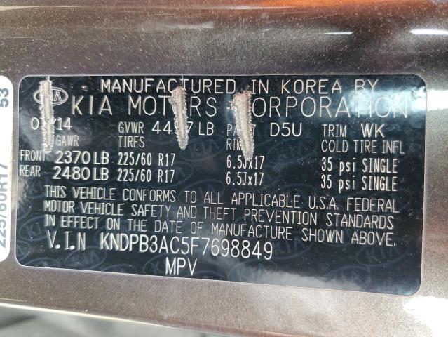 2015 Kia Sportage Lx VIN: KNDPB3AC5F7698849 Lot: 51973314