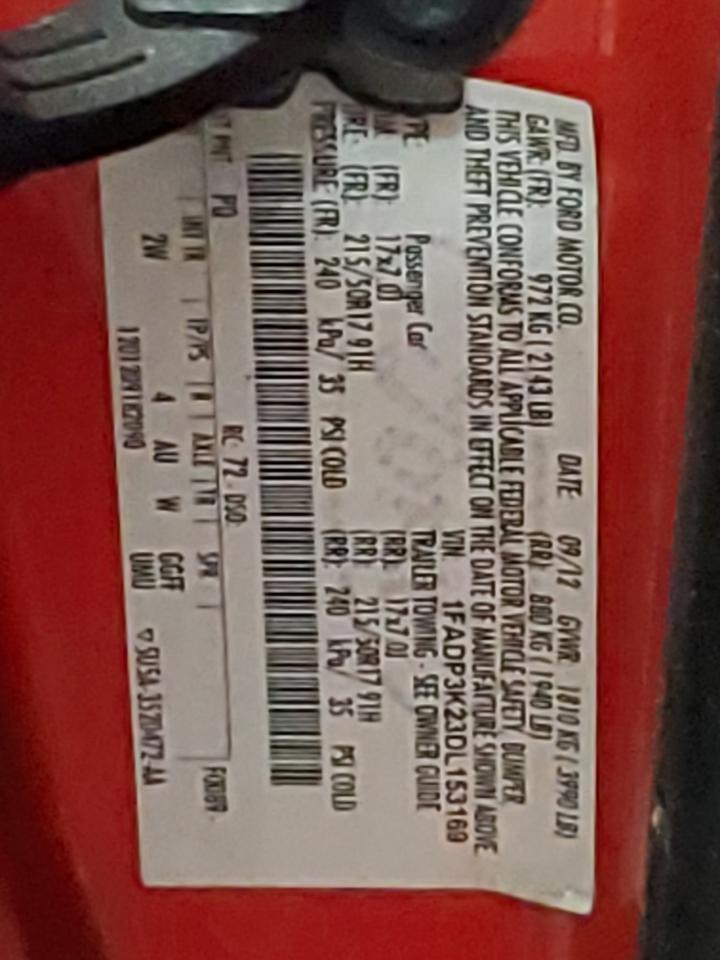 1FADP3K23DL153169 2013 Ford Focus Se