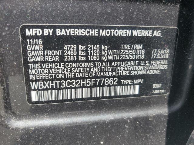 2017 BMW X1 xDrive28I VIN: WBXHT3C32H5F77862 Lot: 54069924