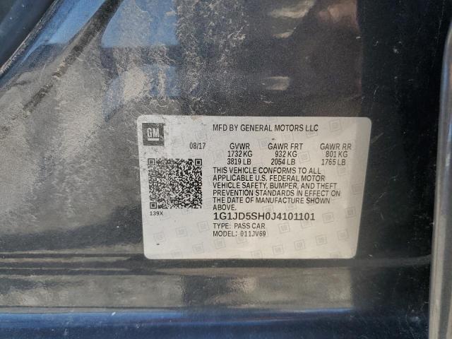 2018 Chevrolet Sonic Lt VIN: 1G1JD5SH0J4101101 Lot: 51721194