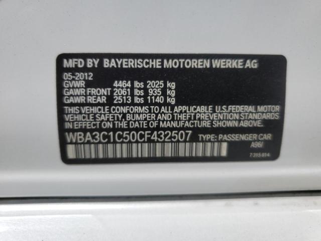 2012 BMW 328 I Sulev VIN: WBA3C1C50CF432507 Lot: 53496834