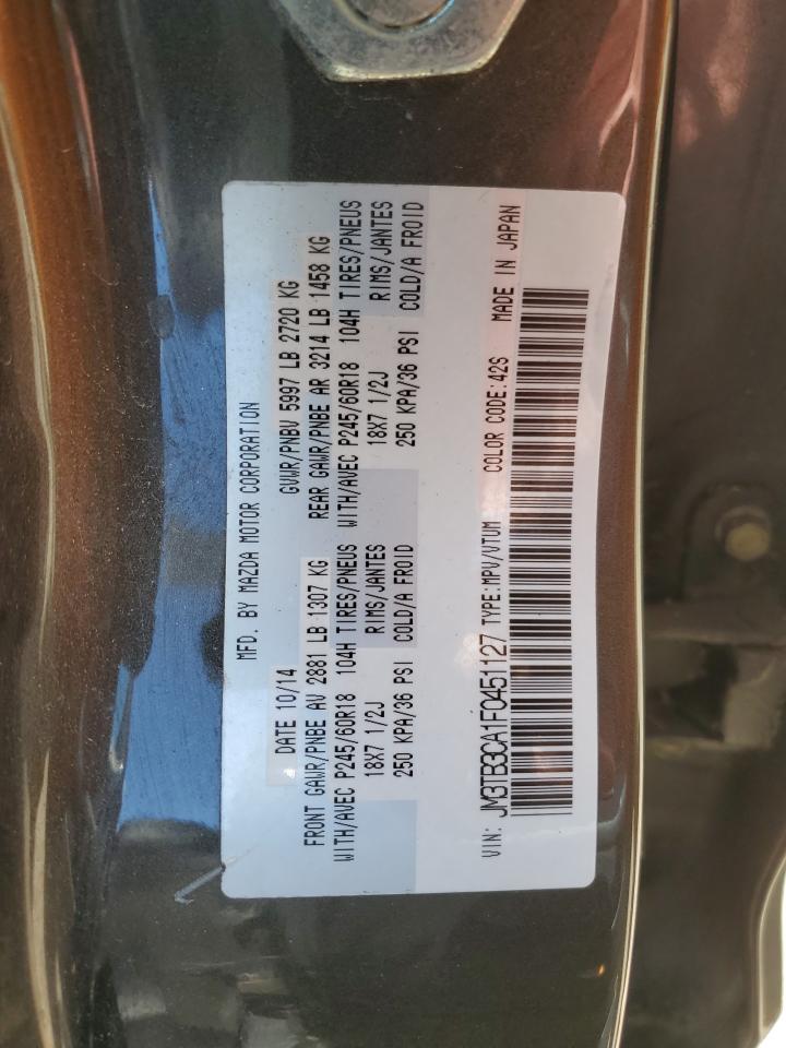 JM3TB3CA1F0451127 2015 Mazda Cx-9 Touring