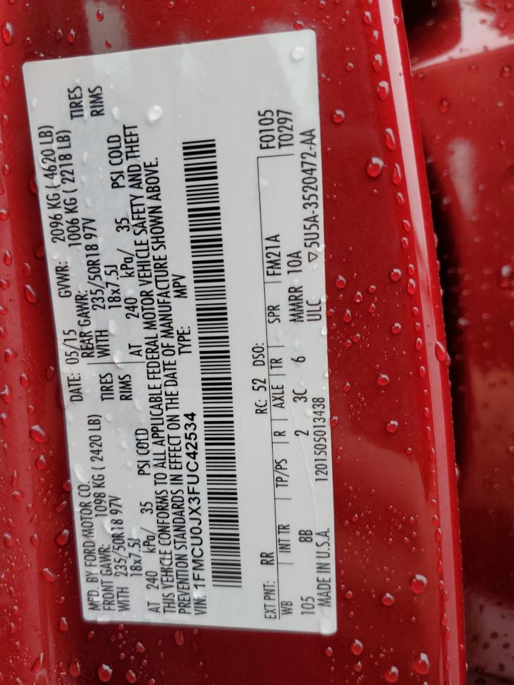 1FMCU0JX3FUC42534 2015 Ford Escape Titanium