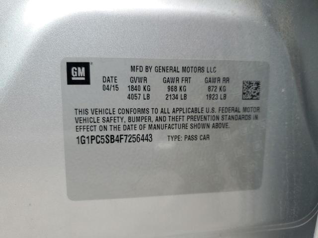 2015 CHEVROLET CRUZE LT - 1G1PC5SB4F7256443