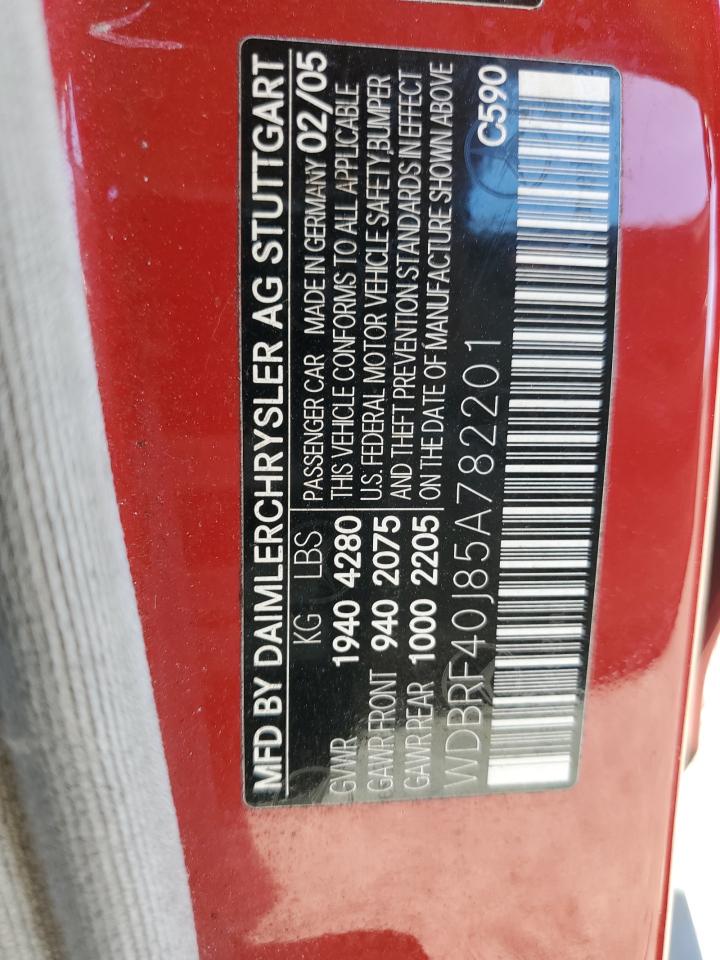 WDBRF40J85A782201 2005 Mercedes-Benz C 230K Sport Sedan