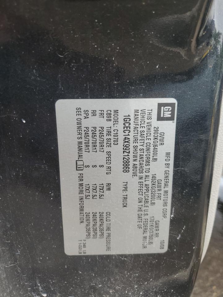 1GCEC14X99Z128868 2009 Chevrolet Silverado C1500