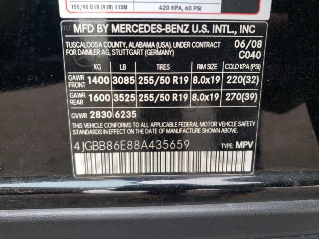 4JGBB86E88A435659 2008 Mercedes-Benz Ml 350