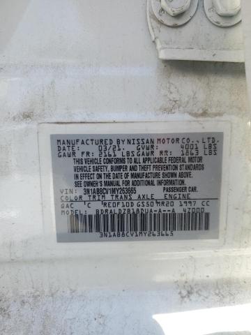 2021 Nissan Sentra Sv VIN: 3N1AB8CV1MY263665 Lot: 56178684