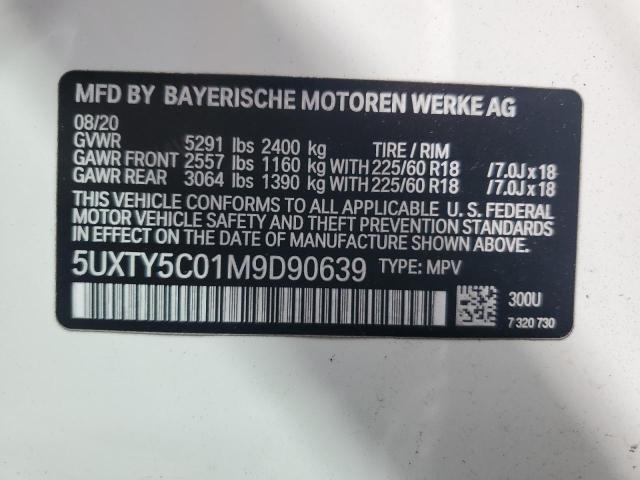 VIN 5UXTY5C01M9D90639 2021 BMW X3, Xdrive30I no.13