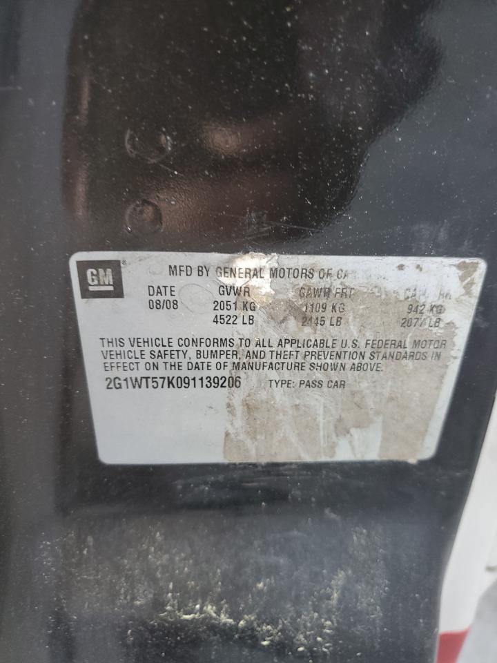 2G1WT57K091139206 2009 Chevrolet Impala 1Lt