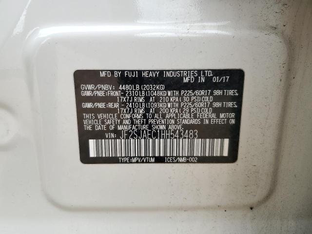 2017 Subaru Forester 2.5I Premium VIN: JF2SJAEC1HH543483 Lot: 56353434