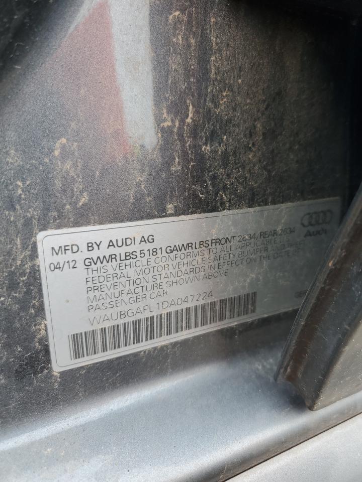 WAUBGAFL1DA047224 2013 Audi S4 Premium Plus