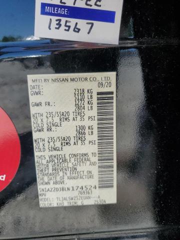 2020 Nissan Murano Platinum VIN: 5N1AZ2DJ8LN174524 Lot: 56814144