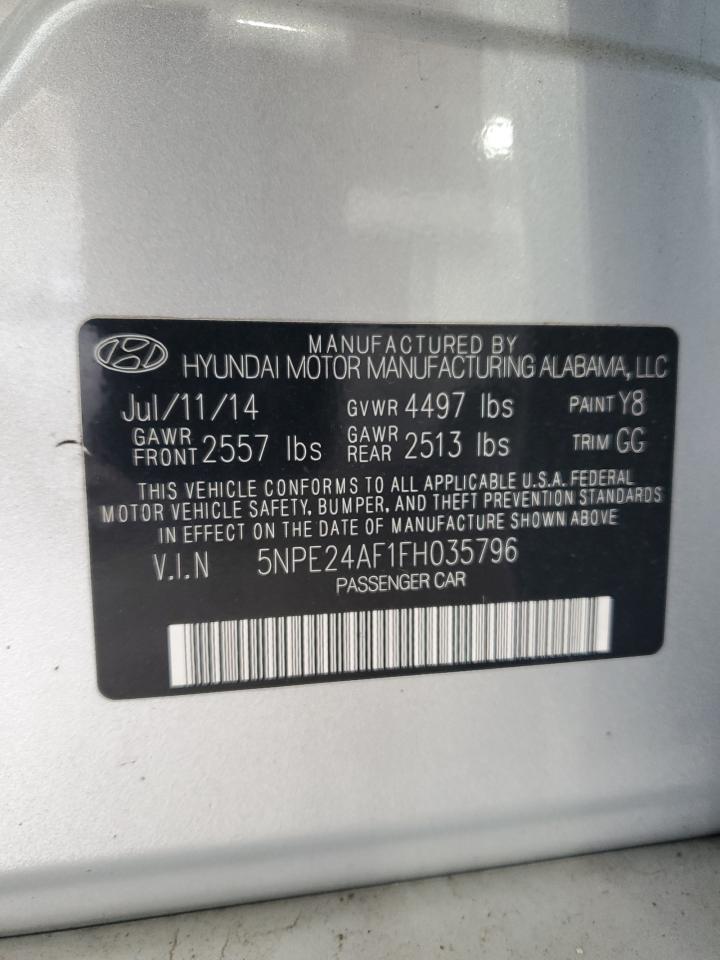 5NPE24AF1FH035796 2015 Hyundai Sonata Se