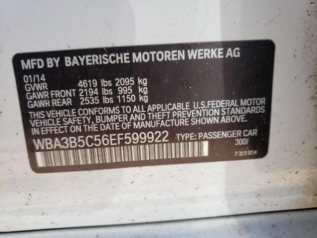 2014 BMW 328 Xi Sulev VIN: WBA3B5C56EF599922 Lot: 53952184