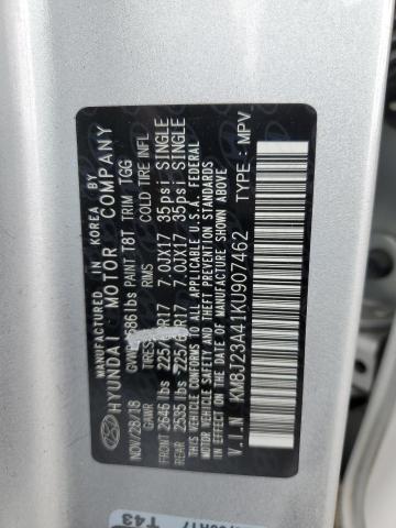 2019 Hyundai Tucson Se VIN: KM8J23A41KU907462 Lot: 54969864