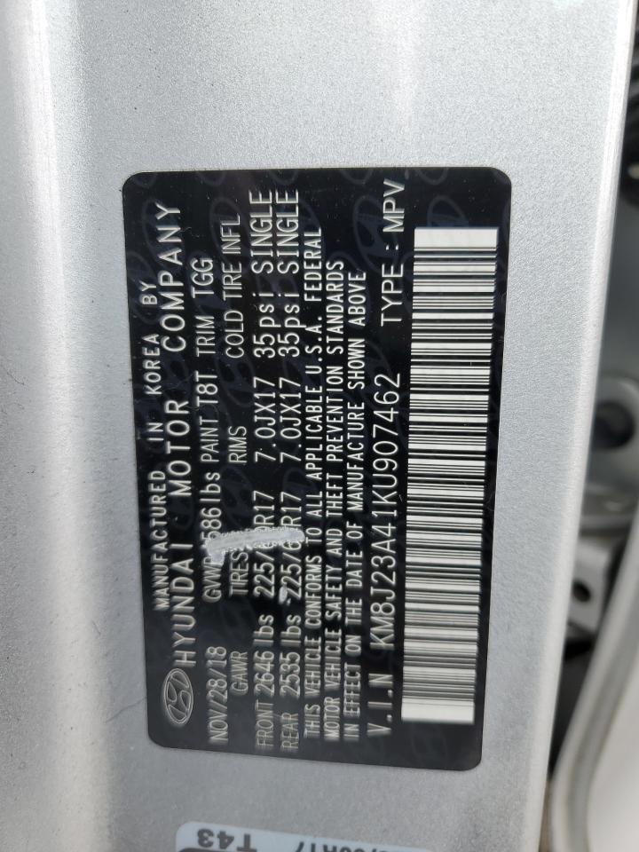 KM8J23A41KU907462 2019 Hyundai Tucson Se