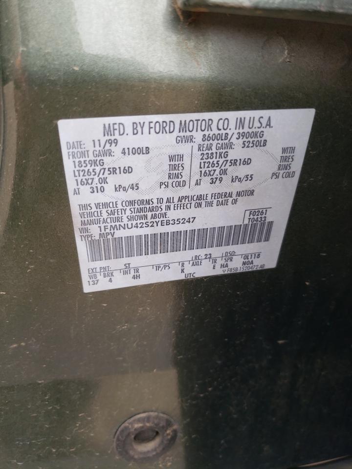 1FMNU42S2YEB35247 2000 Ford Excursion Limited